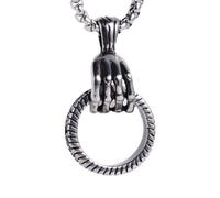 Collana in acciaio Skeleton Hand Ring