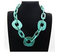 Collana in acrilico alla moda esagerata a due toni con texture collana con chiusura a catena collana personalizzata gioielli vintage hip hop donne ragazzi regali verde