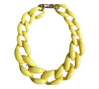 Collana in acrilico Catena clavicola esagerata Collana oversize Accessori Paperclip Collana a maglie in resina multicolore Catena a maglie grosse Hip Hop Punk Collana G