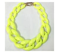 Collana in acrilico Catena clavicola esagerata Collana oversize Accessori Paperclip Link Collana in resina multicolore Catena a maglie grosse Hip Hop Punk Collana T