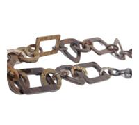 Collana in Acrilico - Versatile Catena per Maglione Lungo in Resina di Acetato perlescente Collana Lunga esagerata alla Moda e Personalizzata, Colore caffè, Taglia Unica