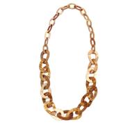 Collana in Acrilico - Versatile Catena per Maglione Lungo in Resina di Acetato perlescente Collana Lunga esagerata alla Moda e Personalizzata,Marrone giallastro,Taglia Unica