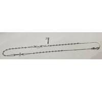 COLLANA IN ARG. 925 ROSARIO GIROCOLLO GRANI VARIØ, CROCE LISCIA NCC0043, NCC0093