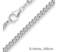 Collana In Argento 5,4Mm Catena A Maglia Rotonda In Argento 925 50Cm