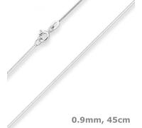 Collana In Argento 925 Con Catena A Forma Di Serpente Diamantata 45Cm