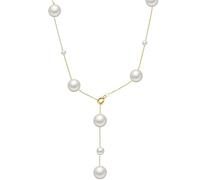 Collana in argento 925 con perle a forma di Y, gioielli chic con perle da 0,16 e 0,31 per le donne