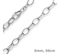 Collana In Argento 925 Con Perline Di 5Mm Rutenata 50Cm
