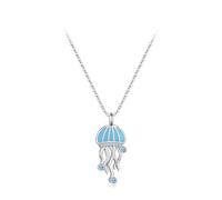 Collana in argento 925 da donna, con ciondolo a forma di medusa e zirconi
