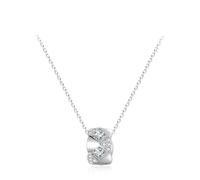 Collana in argento 925 lungo, collana da donna con zirconi, ciondolo a canale in argento, regalo di compleanno