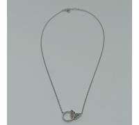 COLLANA IN ARGENTO 925 TONDO GIRO ZIRCONI FARFALLA LISCIA (AMFC0282)
