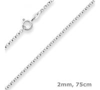 Collana In Argento Con Perline Di 2Mm In Argento 925 75Cm