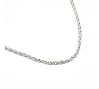 Collana IN Argento Con Una Catena Sottile Ritorta, per Uomo O Donna