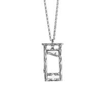 Collana in argento gotico a ghigliottina da donna, con ciondolo per hip hop e rock