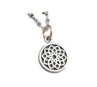 Collana in argento sterling 925 con chakra della corona. Piccolo ciondolo yoga, regalo zen semplice, delicato, delicato, per tutti i giorni | con catena da 18 pollici | placcato argento | LK_PNK_02974