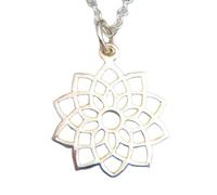 Collana in argento sterling 925 con chakra della corona. Piccolo ciondolo yoga. Semplice ciondolo yogi. Regalo per lei. Semplice gioiello zen, delicato e delicato per tutti i giorni | Con catena da
