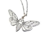 Collana in argento sterling 925 con cicala, metamorfosi, nuovo obiettivo di cambiamento, insetto, ciondolo, delicato, decorativo, ali, gioielli, natura, tutti i giorni | con catena da 18 pollici |