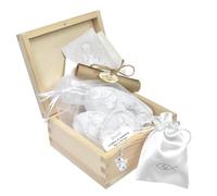 Collana In Argento Sterling 925 Con Ciondolo Angelo E Scarpine Da Neonato - Set Regalo