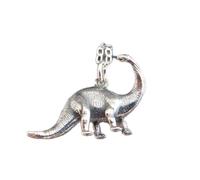 collana in argento sterling 925 con dinosauro brontosauro. Ciondolo con animale estinto. Ciondolo con fossili, scienza, paleontologia e vita antica preistorica|catena 18 pollici|placcato argento|_3112