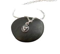 Collana in argento sterling 925 con elemento acqua. Simbolo dei 4 elementi. Ciondolo zodiacale Cancro Scorpione Pesci. Piccolo gioiello per lo yoga. Regalo delicato | Con catena da 18 pollici |