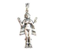 Collana in argento sterling 925 con la dea Innana, dio amore forte coraggioso senza paura ciondolo affrontare affrontare paure fede forza | con catena da 18 pollici | placcato argento | LK_PNK_03034