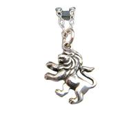 Collana in argento sterling 925 con leone, piccolo ciondolo a forma di animale ruggente, grande gatto selvatico, felino, ciondolo realistico, animale, amore, coraggio e forza, gioielli | con catena