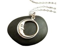Collana in argento sterling 925 con luna crescente, ciondolo a forma di luna, astrologia celeste, piccolo ciondolo delicato, gioielli per tutti i giorni|con catena da 18 pollici|placcato argento|_2696