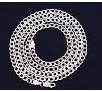 Collana In Argento Sterling 925 Con Maglia Curb Link Cubana Miami Italiana 5Mm