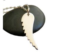 Collana in argento sterling 925 con piccola ala d'angelo, ciondolo angelico dolce e spirituale, gioielli semplici e delicati per tutti i giorni|con catena da 18 pollici|placcato argento|LK_PNK_02765