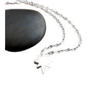 Collana in argento sterling 925 con stella polare, piccola perlina celeste, gioiello semplice e delicato, ciondolo da viaggio, regalo per tutti i giorni|con catena da 18 pollici|placcato argento|_2698