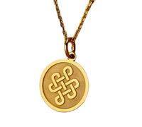 Collana in argento sterling 925 da 24 mm | catena da 18 pollici | nodo infinito | ciondolo nodo infinito | ciondolo nodo | simbolo nodo | nodo infinito | compleanno | placcatura in oro | L_01560