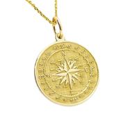 Collana in argento sterling 925 da 25 mm|catena da 18 pollici|con bussola|ciondolo con bussola|ciondolo|gioielli delicati|con stella polare|gioielli fatti a mano con placcatura in oro|LK_PNK_00888