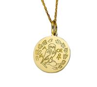 Collana in argento sterling 925 da 28 mm|ciondolo a forma di gufo placcato|simbolo di saggezza|greca|ciondolo a forma di uccello|di Atena|gioielli fatti a mano con placcatura in oro|LK_PNK_00254