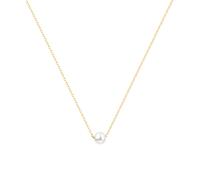 Collana in argento sterling 925 placcato oro, con 1 perla coltivata d'acqua d...