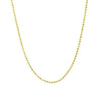 Collana In Catena Con Perline A Taglio Diamante 1,15MM In Oro Giallo 14K Reale