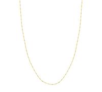 Collana In Catena Di Cavo Da 0,80Mm Con Tubo Ottagonale In Oro Giallo 14K Reale