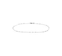 Collana In Catena Saturno Con Perline A Cubo Triplo In Oro Bianco 14K 1,35Mm