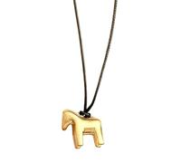 Collana in corda con intricati disegni di cavalli, ideale per la pelle sensibile, facile da abbinare a qualsiasi stile di abbigliamento, personalizza i disegni, Medio, come descritto, come descritto