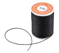 Collana In Cotone Cerato Nero Con Perline Filo 1Mm HOT