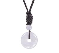 Collana in cristallo di quarzo naturale trasparente per uomo e donna, ciondolo regolabile in pietra energetica neutra, un regalo per chiarezza e vibrazioni positive