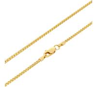 Collana In Franco D/C Spiga In Oro Giallo 10K Solido 1,1mm Per Uomo E Donna 20"