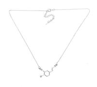 Collana in lega con ciondolo a forma di molecola biochimica | metallo resistente alla corrosione, profilo elegante, gioielli educativi, popolare tra studenti e insegnanti