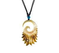 Collana in madreperla regolabile cotone, ciondolo di conchiglia, realizzato a mano, turchese, uomo donna surfista, bianco/marrone/grigio, nero, Ali