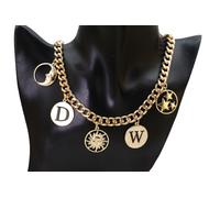 Collana In Metallo Dorato Per Donne Con Ciondoli Sole Luna Stelle