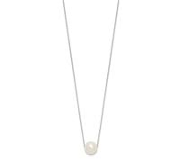 Collana in oro 14 carati con perle d'acqua dolce da 11 mm, 43,2 cm, Grande, Oro giallo, Perla