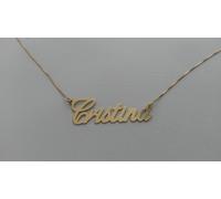 COLLANA IN ORO 18KT 750 CON NOME PERSONALIZZABILE TUTTI I NOMI POSSIBILI