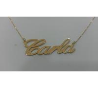 COLLANA IN ORO 18KT 750 CON NOME PERSONALIZZABILE TUTTI I NOMI POSSIBILI