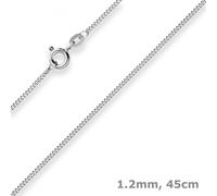 Collana In Oro 585 E Oro Bianco Con Maglia A Panzer Di 1,2Mm 45Cm