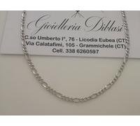 COLLANA In ORO BIANCO Uomo Donna Unisex Oro 18 Karati 750% Made In Italy