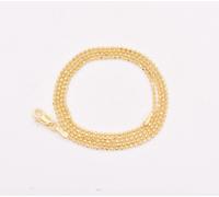 Collana In Oro Giallo 14K Con Perline A Sfera In Diamante Taglio Rotondo 1,2Mm