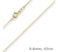 Collana In Oro Giallo 333 Con Catena A Serpente Diamantata 0,8Mm 42Cm